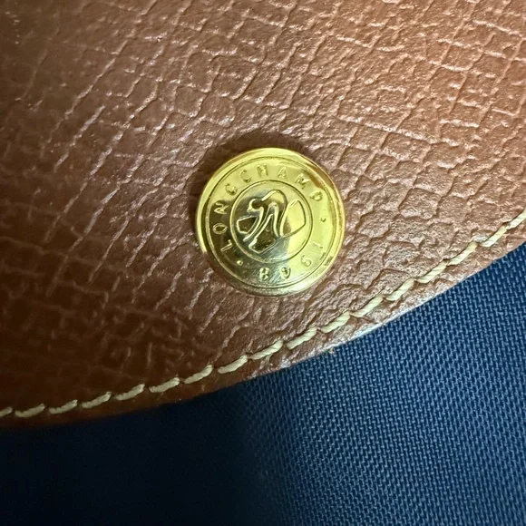 Longchamp Navy and Brown Shoulder Bag - Picture 5 of 5